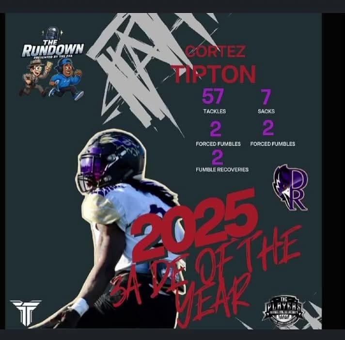Cortez Tipton Dominates as 2025 3A Defensive End of the Year